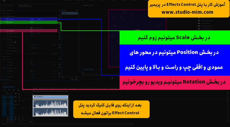 پنل افکت کنترل پریمیر (Effect Control)